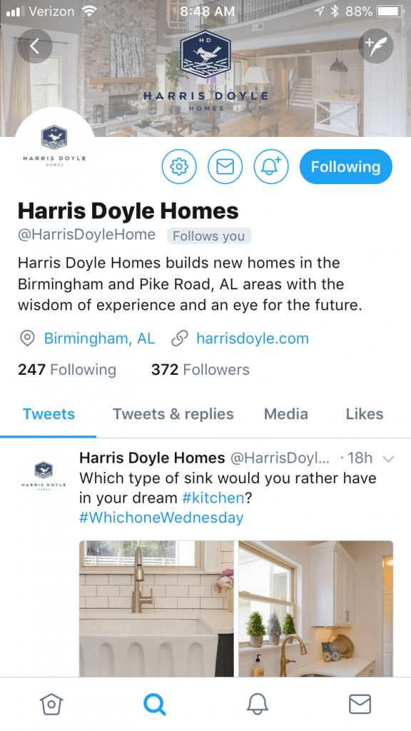 Harris Doyle Homes Twitter