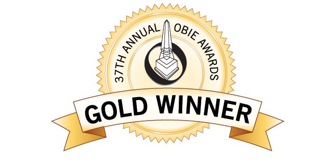 Gold OBIE Winner Logo