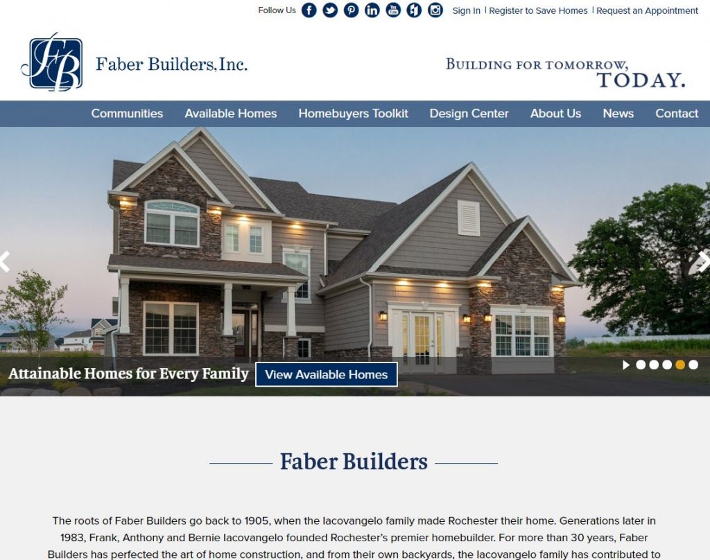 Faber Builders Website