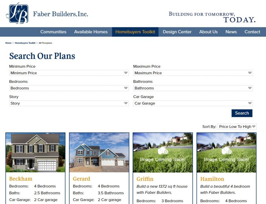 faber website home plans