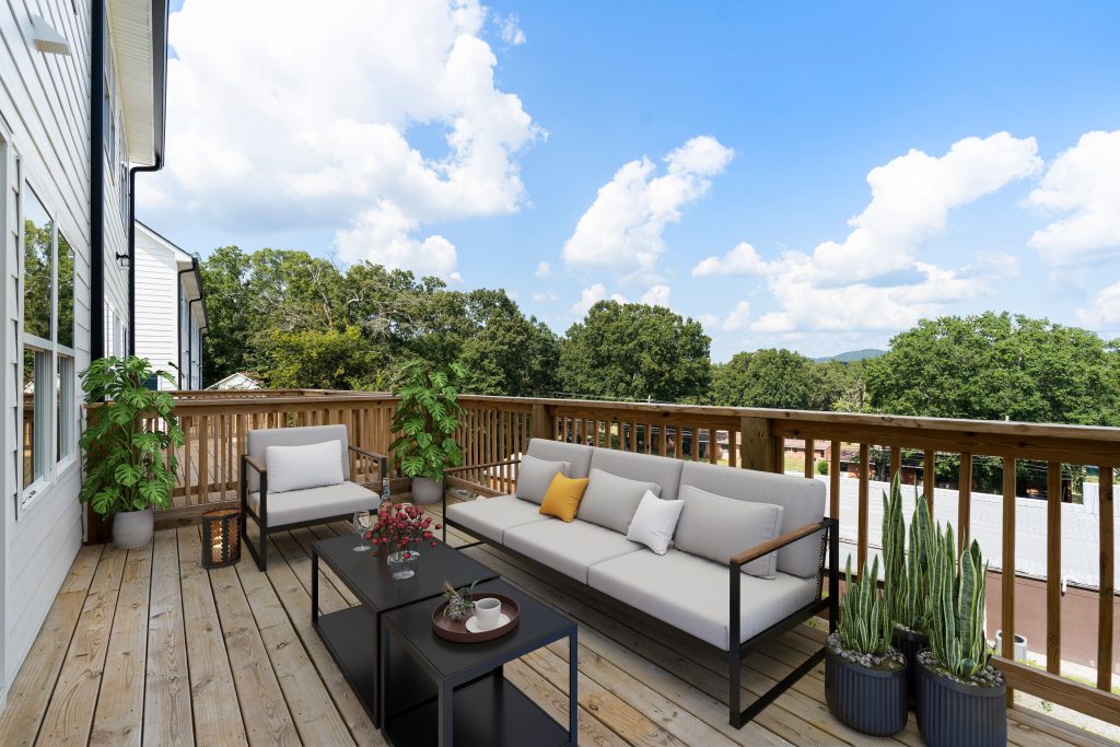 Back Patio of Jones St Condos