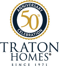 Traton Homes' 50th anniversary logo