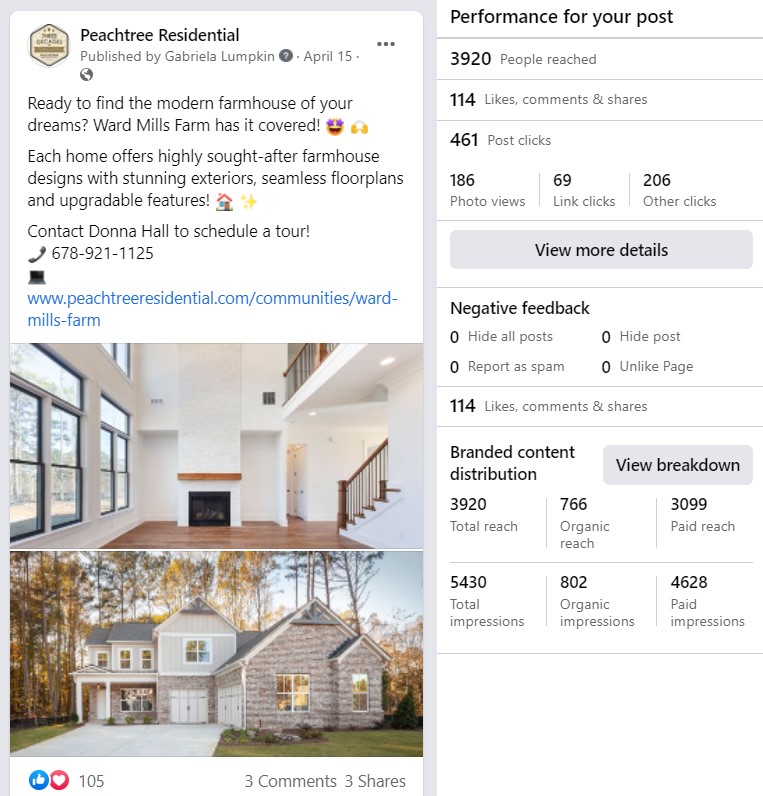 top social post on Peachtree Residential social